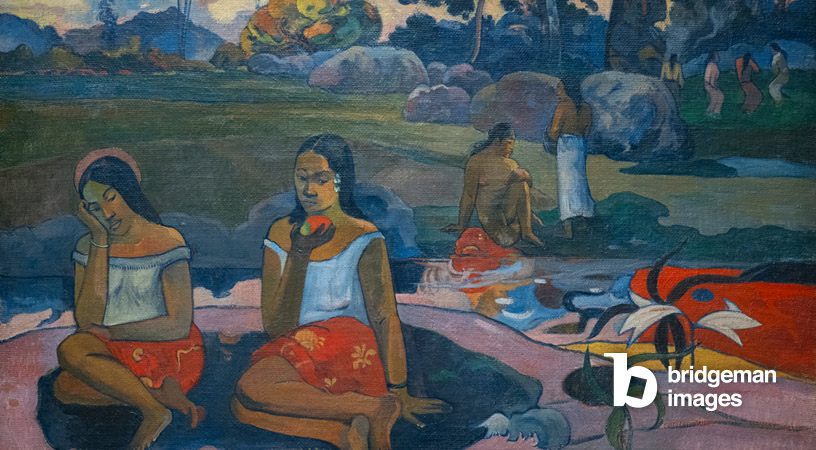 Werk von Paul Gauguin das Menschen auf Tahiti zeigt