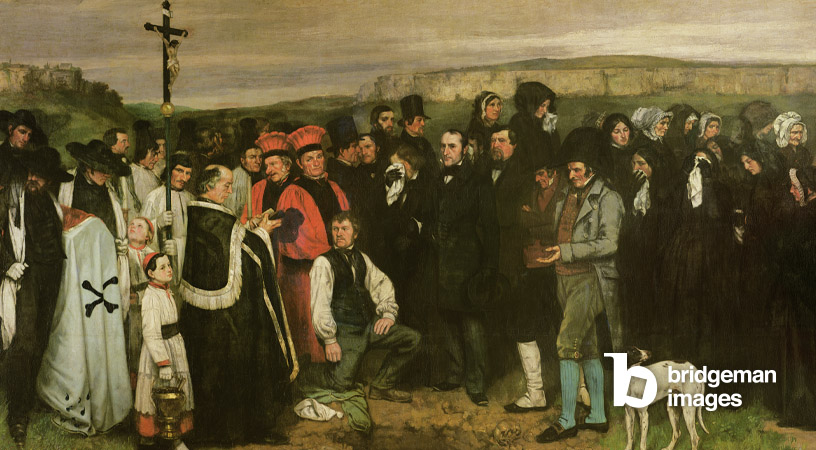Ein Begräbnis in Ornans Gemälde von Gustave Courbet