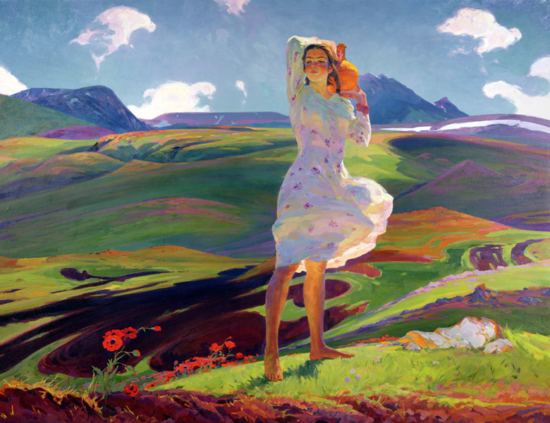 Springtime, 1956 (oil on canvas), Hovhannes Mkrtich Zardarian (1918-1992) / Tretyakov Gallery, Moscow, Russia