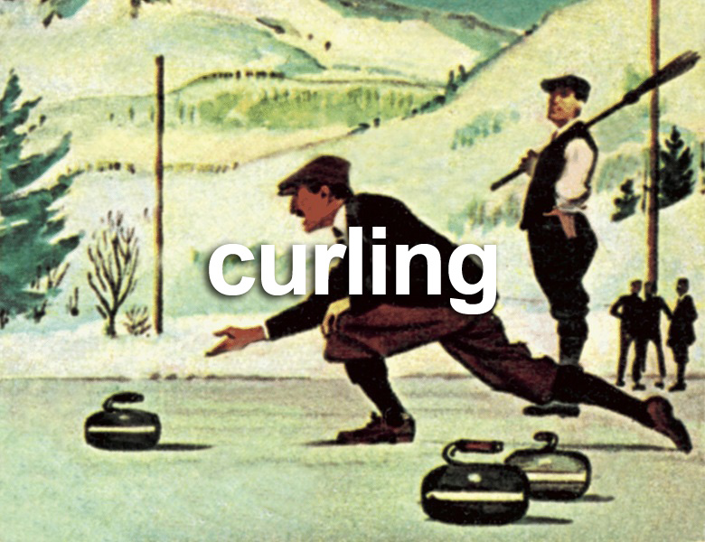 Curling, English School, (20th century) / Private Collection / © Look and Learn